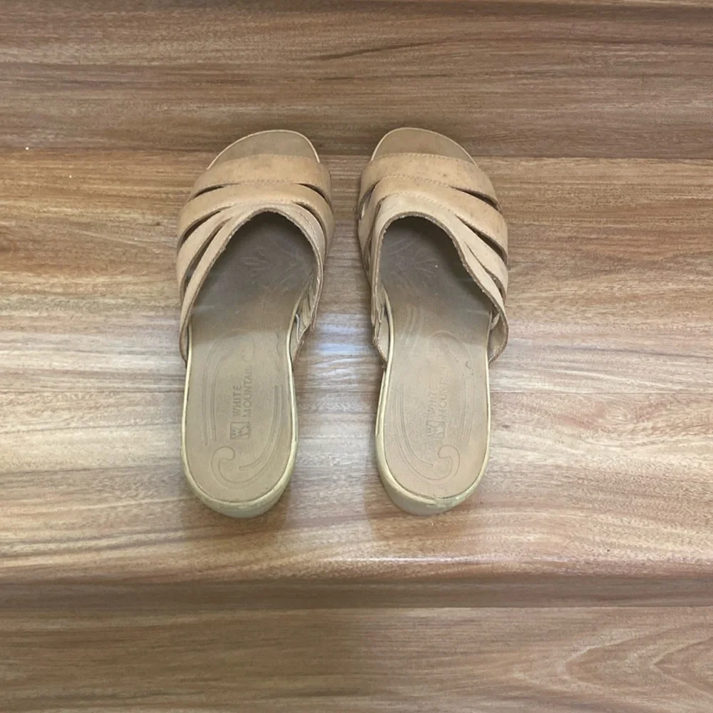 White Mountain GENIE Brown Clogs Sandals size 9M - Picture 4 of 10